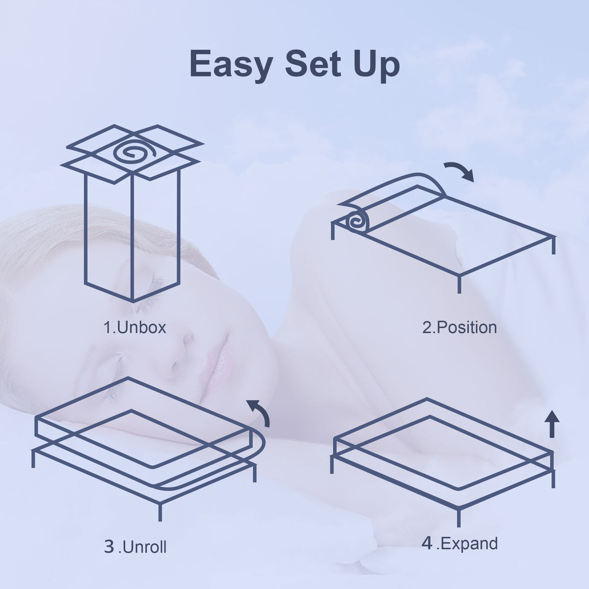 HOMCOM Matratze 90x200 cm 25,8 cm Höhe 7-Zonen ergonomisch mit abnehmbarer waschbar Bezug