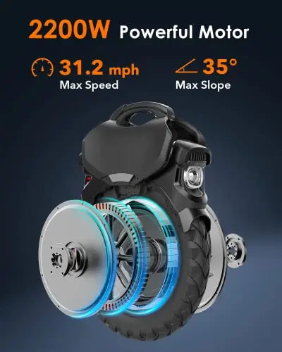 INMOTION V11 Electric Unicycle   18 Inch Self-Balancing Monowheel, Equipped with 3.35  Air Suspension