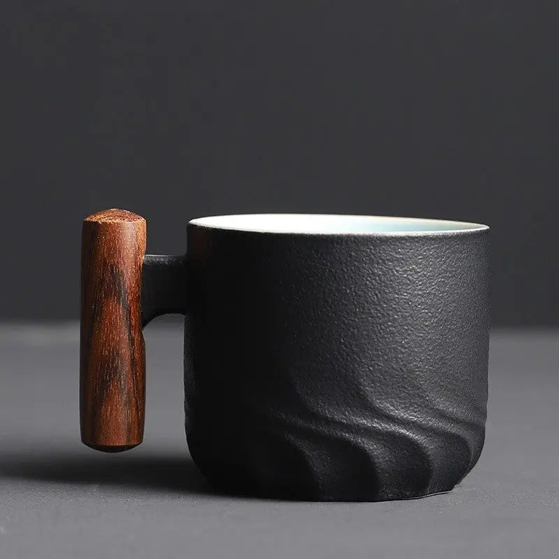 Zonema Ceramic Coffee Set – Minimalist Mug, Matching Saucer & Spoon