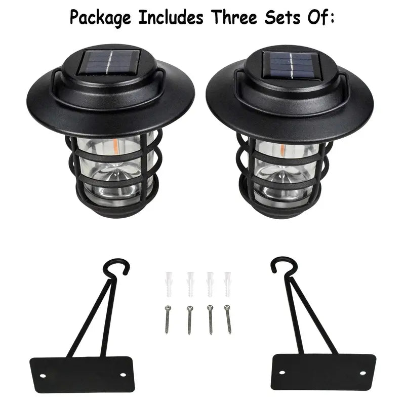 Home Zone Security Solar-Powered Glass Wall Lantern – Wire-Free Outdoor Decorative Light