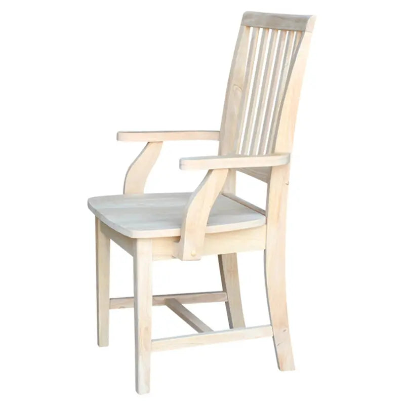 International Concepts Wood Mission Side Chair with Arms – 39.2