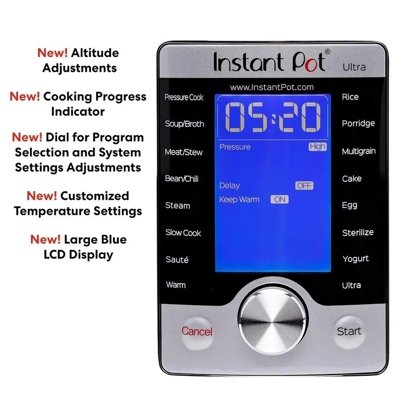 Instant Pot Ultra Mini 3-Quart Electric Pressure Cooker – 16-in-1 Smart Cooker with Touch Controls and UL Certification
