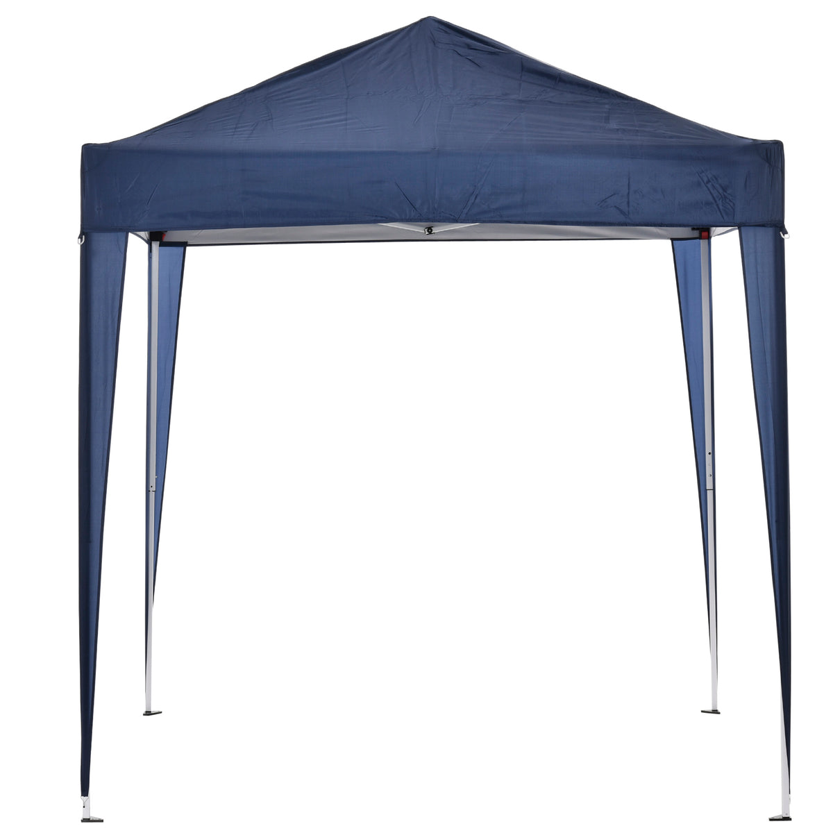 Outsunny Faltpavillon, Bierzelt, 4 abnehmbare Seitenwände, 2 Fenster, Metallrahmen, 2 x 2m, Blau