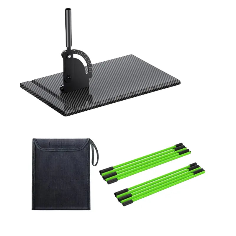 Golf Alignment Stick Set – Two Adjustable Sticks with Angle Guide and Storage Bag