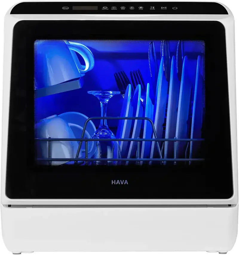 HAVA Portable Tabletop Dishwasher – 6-Program Compact Unit with 5L Built-in Water Tank