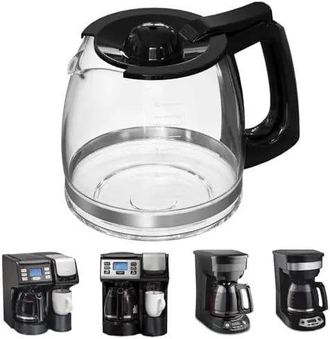 Hamilton Beach 12-Cup Replacement Glass Carafe – Compatible with Models 49902, 49915, 49905C, CM4309, and More