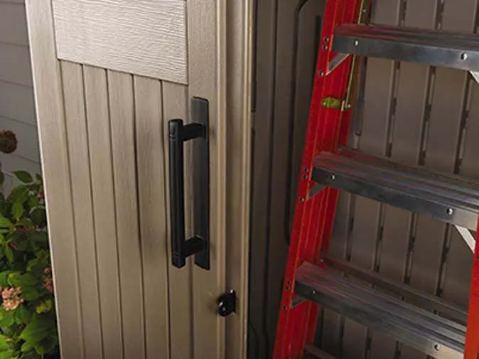 Weather-Resistant Outdoor Storage Shed – 52 Cu. Ft., Lockable Double Doors, UV-Protected