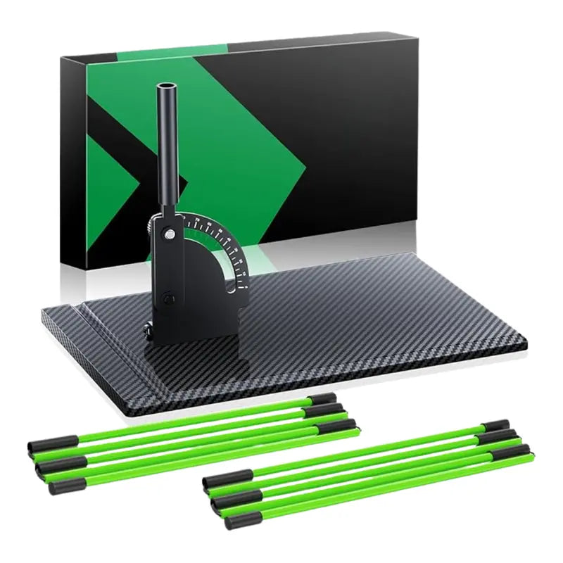 Golf Alignment Stick Set – Two Adjustable Sticks with Angle Guide and Storage Bag