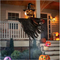 Halloween Solar Scarecrow Lantern – Decorative Metal Stake Light with Motion-Sensing Glow