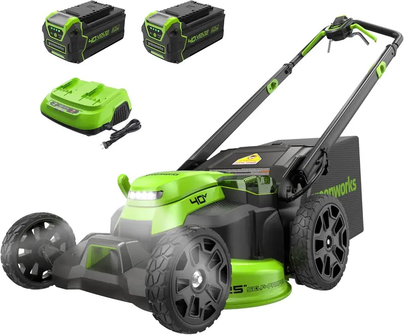 Greenworks 40V 21″ Self-Propelled Brushless Cordless Lawn Mower — 5.0Ah