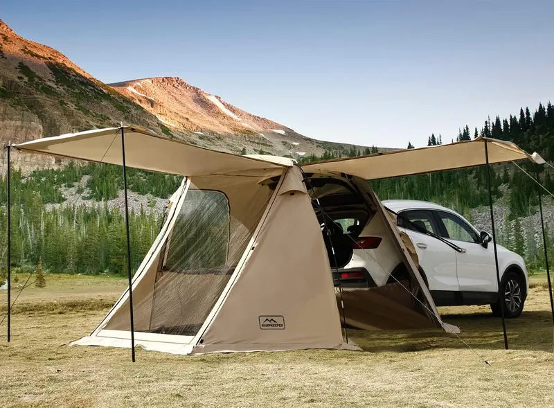 KAMPKEEPER Vehicle-Mounted Tailgate Awning Tent – Compact Shade & Shelter Solution for SUVs, Vans & Pickups