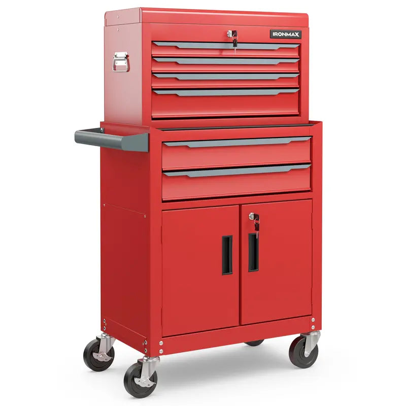 Heavy-Duty 6-Drawer Rolling Tool Chest with Locking Casters
