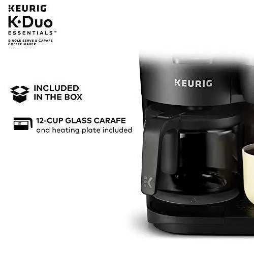 Keurig K-Duo Dual Coffee Maker – Brews K-Cups or 12-Cup Carafe, Grounds-Compatible