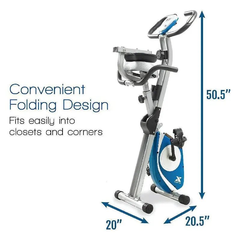 XTerra FB350 Folding Magnetic Exercise Bike in Silver