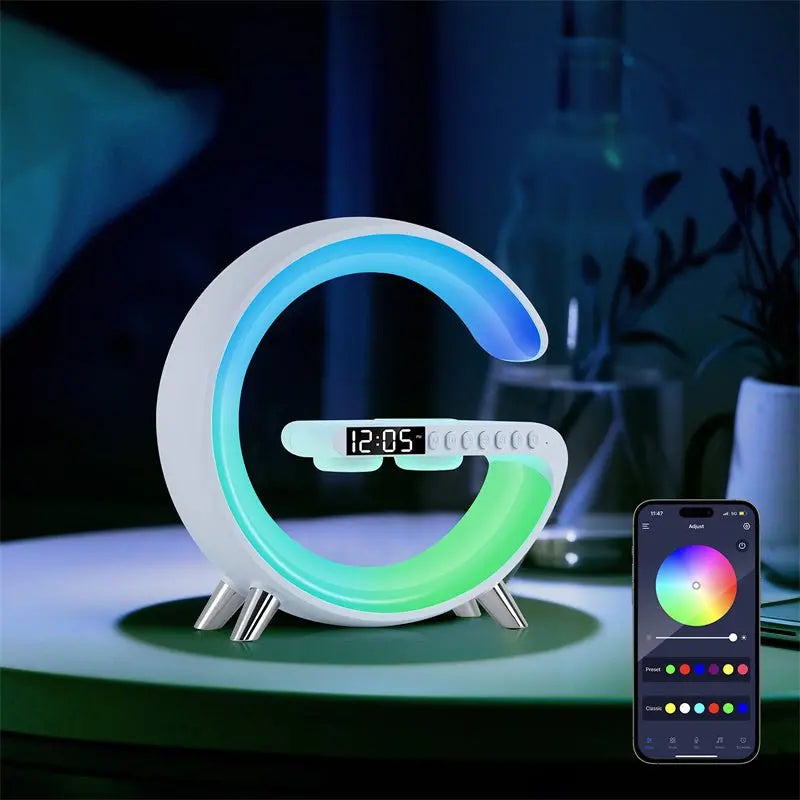 MagSafe Wireless Charger with RGB Ambient Lighting – Customizable Glow Effect