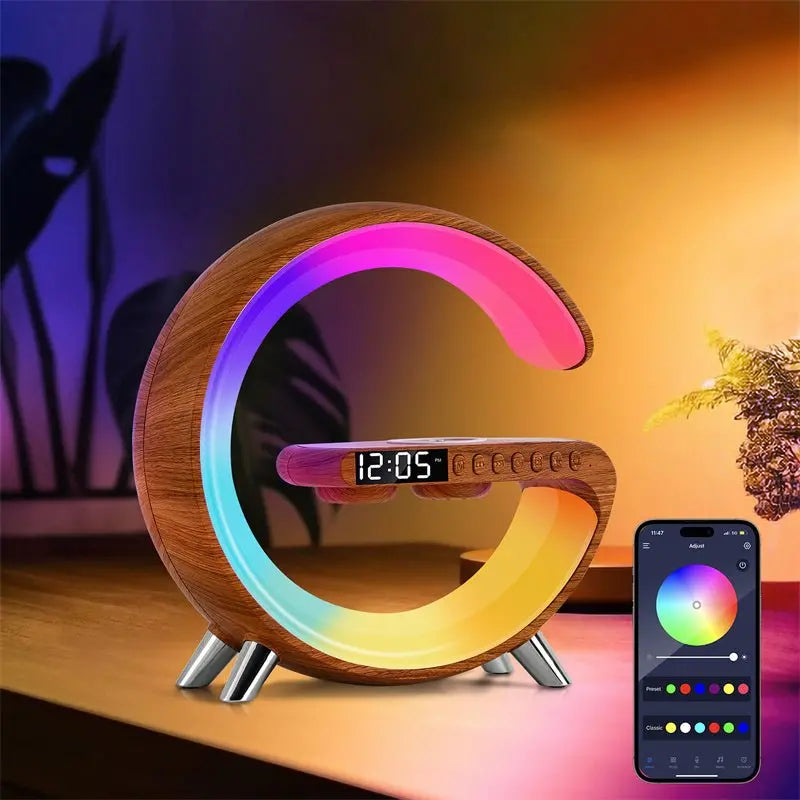 MagSafe Wireless Charger with RGB Ambient Lighting – Customizable Glow Effect