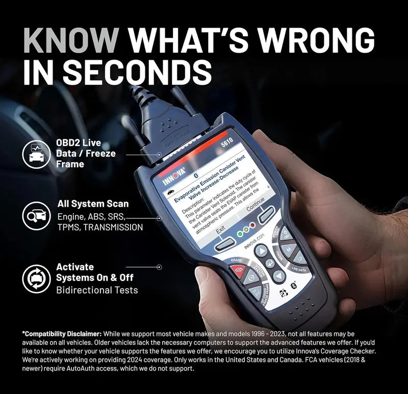 Innova 5610 OBD2 Scan Tool – Bidirectional Diagnostic Scanner with Lifetime Software Updates & Technical Support