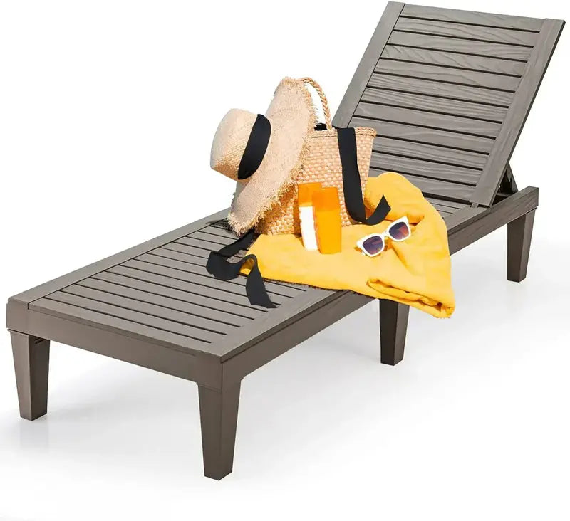 Lightweight Adjustable Chaise Lounge Chair – Outdoor Recliner with Multi-Angle Backrest