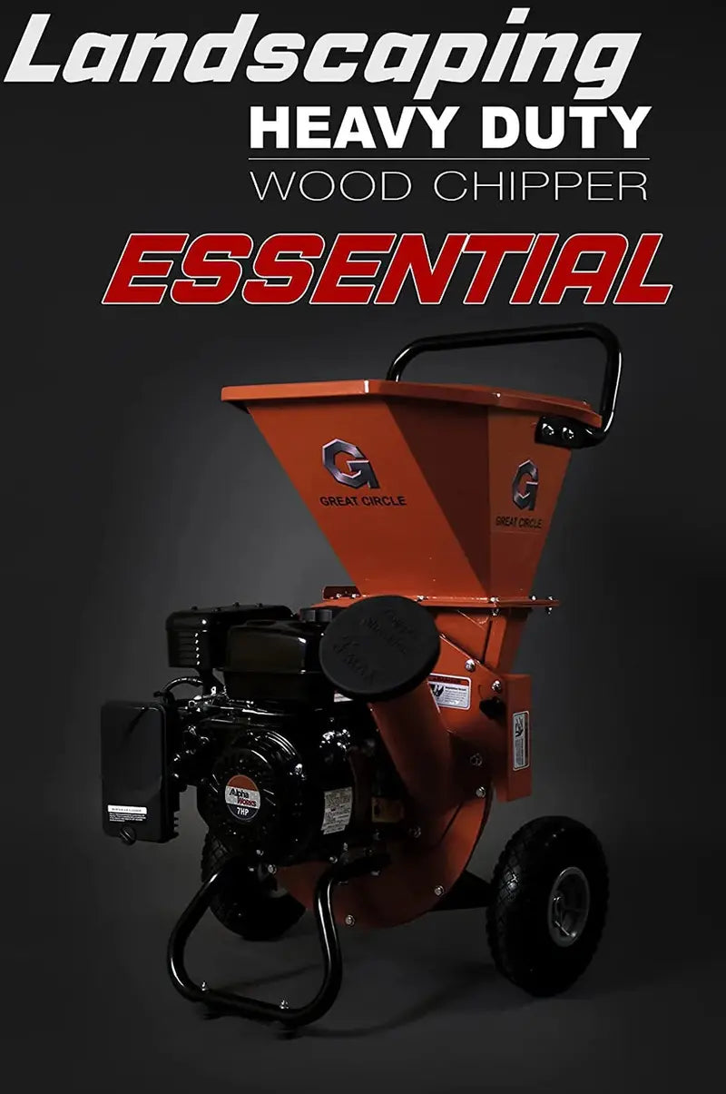 Heavy-Duty Gas-Powered Wood Chipper – Shredder & Mulcher for Yard Waste