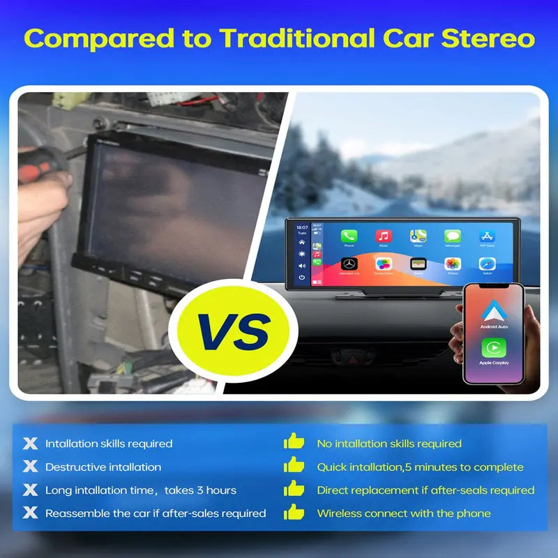 Lamtto 9.26  Touchscreen Wireless Car Stereo with Apple Carplay