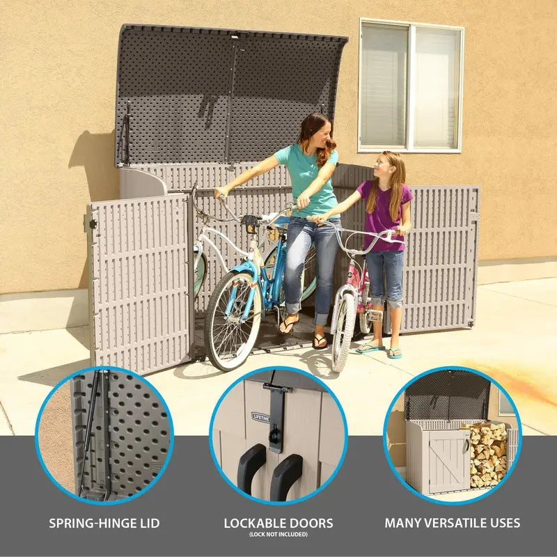 Lifetime Horizontal Storage Shed – 75 Cu. Ft. Durable Resin Structure (Model 60170)