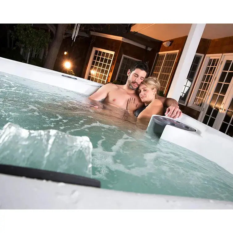 Lifesmart Plug-and-Play Hot Tub – 110V Rectangular 5-Person Spa with 23 Jets & Ozonator (Espresso Finish)