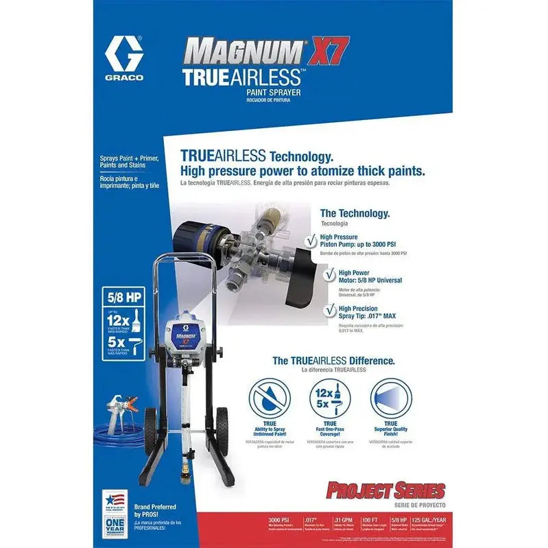 Graco Magnum X7 Airless Paint Sprayer – Professional Grade, 262805 Model