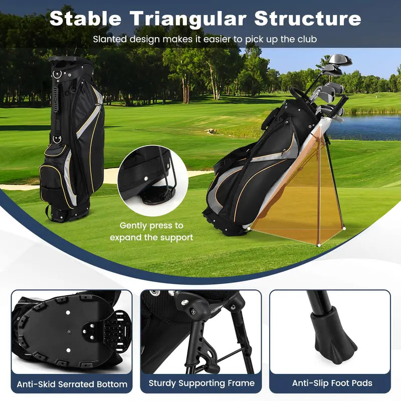 Lightweight Golf Stand Bag – 8-Way Top Divider for Club Organization