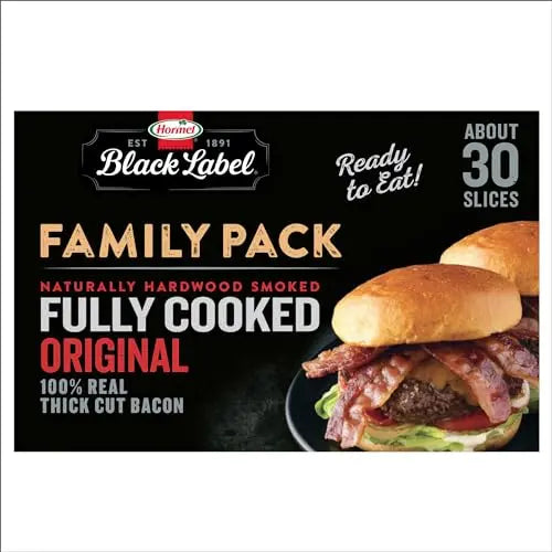 Hormel Black Label Fully Cooked Bacon Family Pack, 7.56 oz